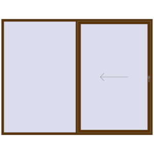 Купити Розсувні терасні двері 3000x2300 мм Patio door (Brillant 70) WALNUT з двох сторін