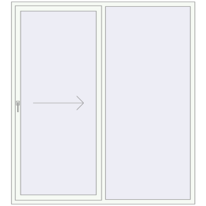 Купити Розсувні терасні двері 2000x2200 мм Patio door (Brillant 70) Білий (RAL 9016) з двох сторін