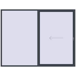 Купити Розсувні терасні двері 3000x2300 мм GENEO HST ANTHRACITE_GREY_STRUKTURAL з двох сторін