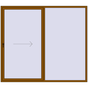 Купити Розсувні терасні двері 2500x2200 мм SYNEGO SLIDE GOLDEN OAK з двох сторін