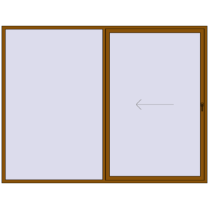 Купити Розсувні терасні двері 3000x2300 мм GENEO HST GOLDEN OAK з двох сторін