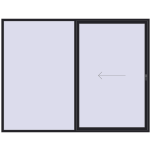 Купити Розсувні терасні двері 3000x2300 мм GENEO HST BLACK_ULTI-MATT з двох сторін