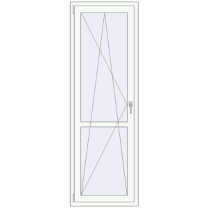 Купити Балконні двері 700x2100 мм REHAU Euro 70 BALKON DOOR Білий (RAL 9016) з двох сторін