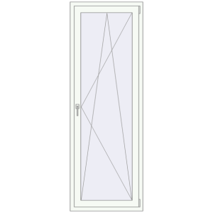 Купити Балконні двері 750x2150 мм REHAU Euro-Design 60 BALKON DOOR Білий (RAL 9016) з двох сторін