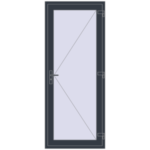 Купити Вхідні двері 900x2200 мм REHAU SYNEGO Т126 ANTHRACITE_GREY_STRUKTURAL з двох сторін