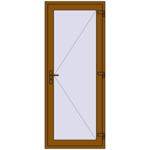 Купити Вхідні двері 900x2200 мм REHAU Т118/60 GOLDEN OAK з двох сторін