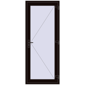 Купити Вхідні двері 900x2200 мм REHAU Т118/70 BLACK_BROWN з двох сторін