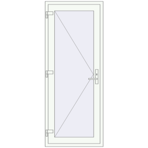 Купити Вхідні двері 800x2000 мм REHAU Т118/60 Білий (RAL 9016) з двох сторін