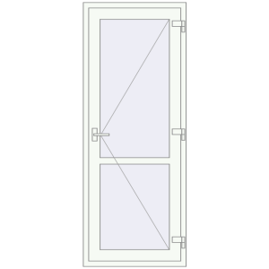 Купити Внутрішні двері 800x2050 мм REHAU Z74/60 Білий (RAL 9016) з двох сторін