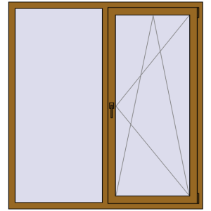 Купити Вікна 1500x1600 мм REHAU Euro-Design 60 LIGHT_OAK з двох сторін