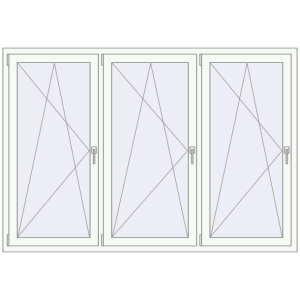 Купити Вікна 2050x1420 мм REHAU EURO 70 Білий (RAL 9016) з двох сторін