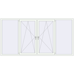 Купити Вікна 2800x1430 мм REHAU Euro-Design 60 Білий (RAL 9016) з двох сторін