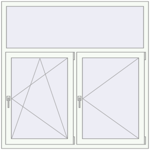 Купити Вікна 1500x1500 мм REHAU EURO 70 Білий (RAL 9016) з двох сторін