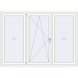 Купити Вікна 2050x1450 мм REHAU SYNEGO MD Білий (RAL 9016) з двох сторін