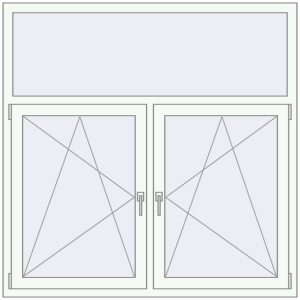 Купити Вікна 1500x1500 мм REHAU EURO 70 Білий (RAL 9016) з двох сторін