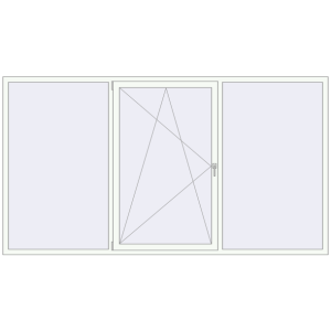 Купити Вікна 3010x1650 мм REHAU SYNEGO MD Білий (RAL 9016) з двох сторін