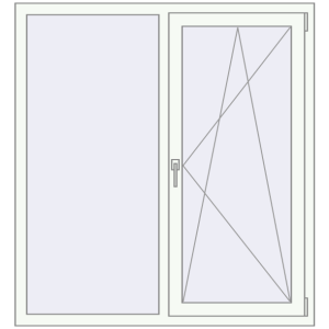 Купити Вікна 1300x1400 мм REHAU SYNEGO MD Білий (RAL 9016) з двох сторін