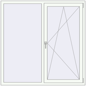 Купити Вікна 1500x1500 мм REHAU SYNEGO MD Білий (RAL 9016) з двох сторін