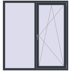 Купити Вікна 1500x1600 мм REHAU EURO 70 ANTHRACITE_GREY_STRUKTURAL з двох сторін