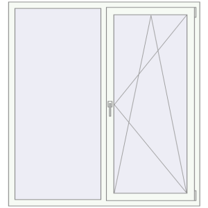 Купити Вікна 1500x1600 мм REHAU Euro-Design 60 Білий (RAL 9016) з двох сторін