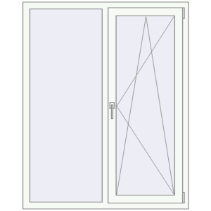 Купити Вікна 1175x1500 мм REHAU Euro-Design 60 Білий (RAL 9016) з двох сторін