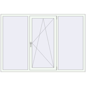 Купити Вікна 2050x1400 мм REHAU SYNEGO MD Білий (RAL 9016) з двох сторін