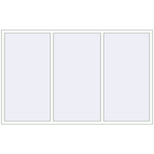 Металопластикове вікно 2400x1500 мм Тристулкове. Вид зсередини Купити Вікна 2400x1500 мм REHAU Euro-Design 60 Білий (RAL 9016) з двох сторін