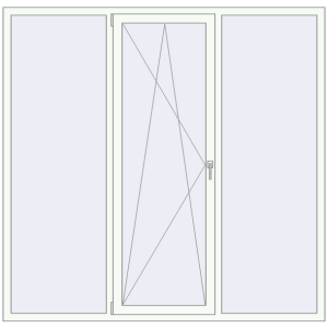 Купити Вікна 2050x2000 мм REHAU SYNEGO MD Білий (RAL 9016) з двох сторін