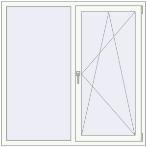 Купити Вікна 1400x1400 мм REHAU SYNEGO MD Білий (RAL 9016) з двох сторін