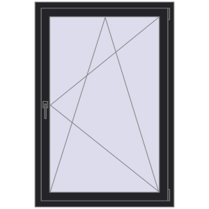 Купити Вікна 950x1400 мм REHAU SYNEGO MD BLACK_ULTI-MATT з двох сторін