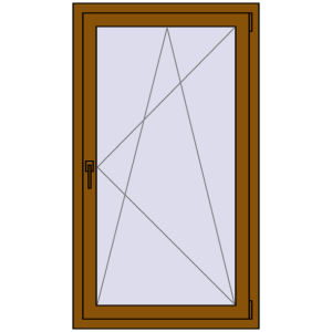 Купити Вікна 800x1400 мм REHAU EURO 70 GOLDEN OAK з двох сторін