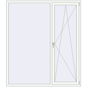 Купити Вікна 1770x2030 мм REHAU Euro-Design 60 Білий (RAL 9016) з двох сторін