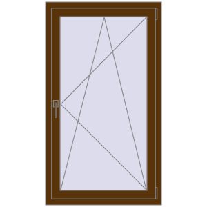 Купити Вікна 800x1400 мм REHAU EURO 70 WALNUT з двох сторін