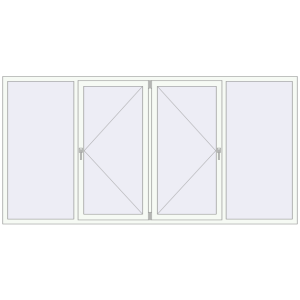 Купити Вікна 3000x1500 мм REHAU Euro-Design 60 Білий (RAL 9016) з двох сторін