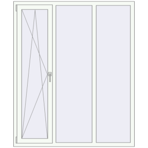 Купити Вікна 1500x1800 мм REHAU EURO 70 Білий (RAL 9016) з двох сторін