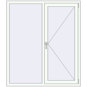 Купити Вікна 1300x1500 мм REHAU Euro-Design 60 Білий (RAL 9016) з двох сторін