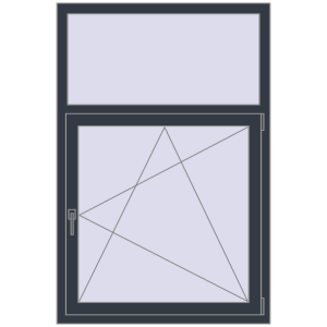 Купити Вікна 1000x1500 мм REHAU EURO 70 ANTHRACITE_GREY_STRUKTURAL з двох сторін