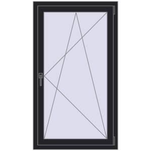 Купити Вікна 800x1400 мм REHAU SYNEGO MD BLACK_ULTI-MATT з двох сторін