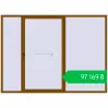 Ціноутворення Sliding patio doors 3000x2200 mm Patio door (Synego) GOLDEN OAK two-sided. Ціна: ₴97,168.99