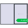 Ціноутворення Розсувні терасні двері 3000x2300 мм Patio door (Brillant 70) ANTHRACITE_GREY_STRUKTURAL з двох сторін. Ціна: ₴91,425.19