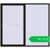 Ціноутворення Розсувні терасні двері 2500x2200 мм Patio door (Synego) BLACK_BROWN з двох сторін. Ціна: ₴96,112.30