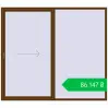 Ціноутворення Sliding patio doors 2500x2200 mm SYNEGO SLIDE WALNUT two-sided. Ціна: ₴86,146.68
