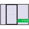 Ціноутворення Розсувні терасні двері 3000x2200 мм Patio door (Synego) BLACK_BROWN з двох сторін. Ціна: ₴97,168.99