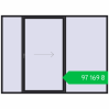 Ціноутворення Розсувні терасні двері 3000x2200 мм Patio door (Synego) BLACK_ULTI-MATT з двох сторін. Ціна: ₴97,168.99