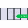 Ціноутворення Вікна 3500x1600 мм REHAU EURO 70 ANTHRACITE_GREY_STRUKTURAL з двох сторін. Ціна: ₴34,788.47