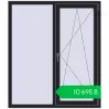 Ціноутворення Tilt-and-Turn 1300x1500 mm REHAU EURO 70 BLACK_ULTI-MATT two-sided. Ціна: ₴10,694.84