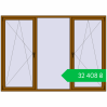 Ціноутворення Tilt-and-Turn 2500x1800 mm REHAU EURO 70 GOLDEN OAK two-sided. Ціна: ₴32,408.21