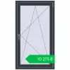 Ціноутворення Tilt-and-Turn 800x1400 mm REHAU EURO 70 ANTHRACITE_GREY_STRUKTURAL two-sided. Ціна: ₴10,274.68