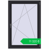 Ціноутворення Вікна 950x1400 мм REHAU SYNEGO MD BLACK_ULTI-MATT з двох сторін. Ціна: ₴11,320.08