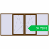 Ціноутворення Вікна 3500x1600 мм REHAU EURO 70 WALNUT з двох сторін. Ціна: ₴34,788.47